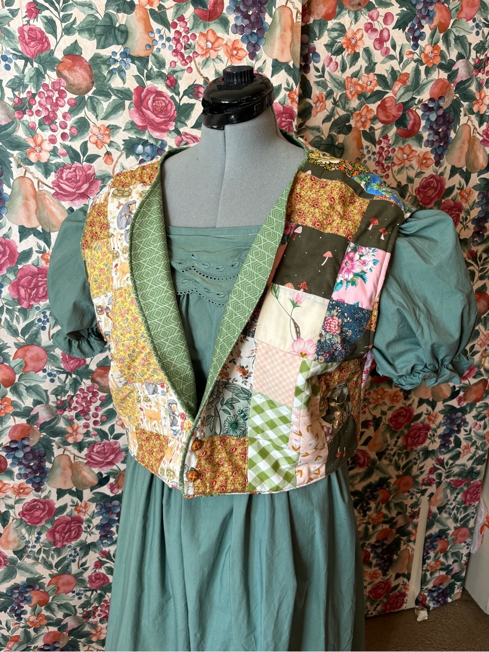 2X, Patchwork Quilted Vest